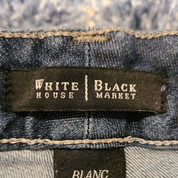 White House Black Market Dark Blue Cropped Jeans - Picture 2 of 4